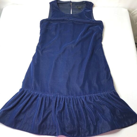 J CREW Velvet Ruffle Hem Dress - Picture 2 of 6
